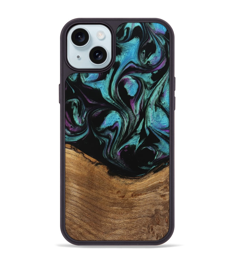 iPhone 15 Plus Wood Phone Case - Janene (Purple, 745113)