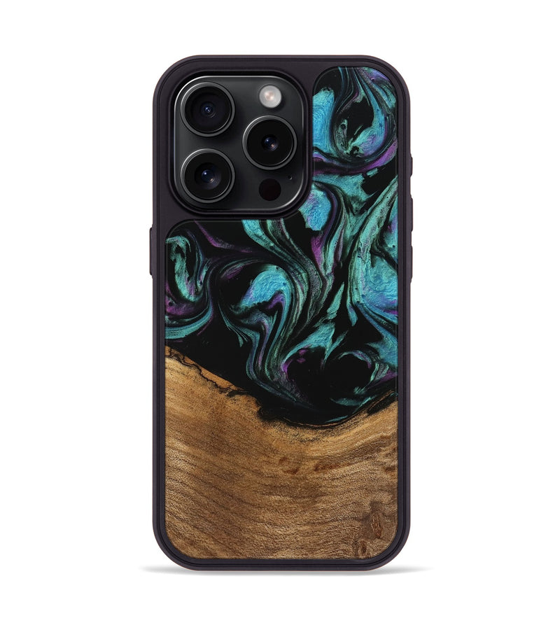 iPhone 15 Pro Wood Phone Case - Janene (Purple, 745113)