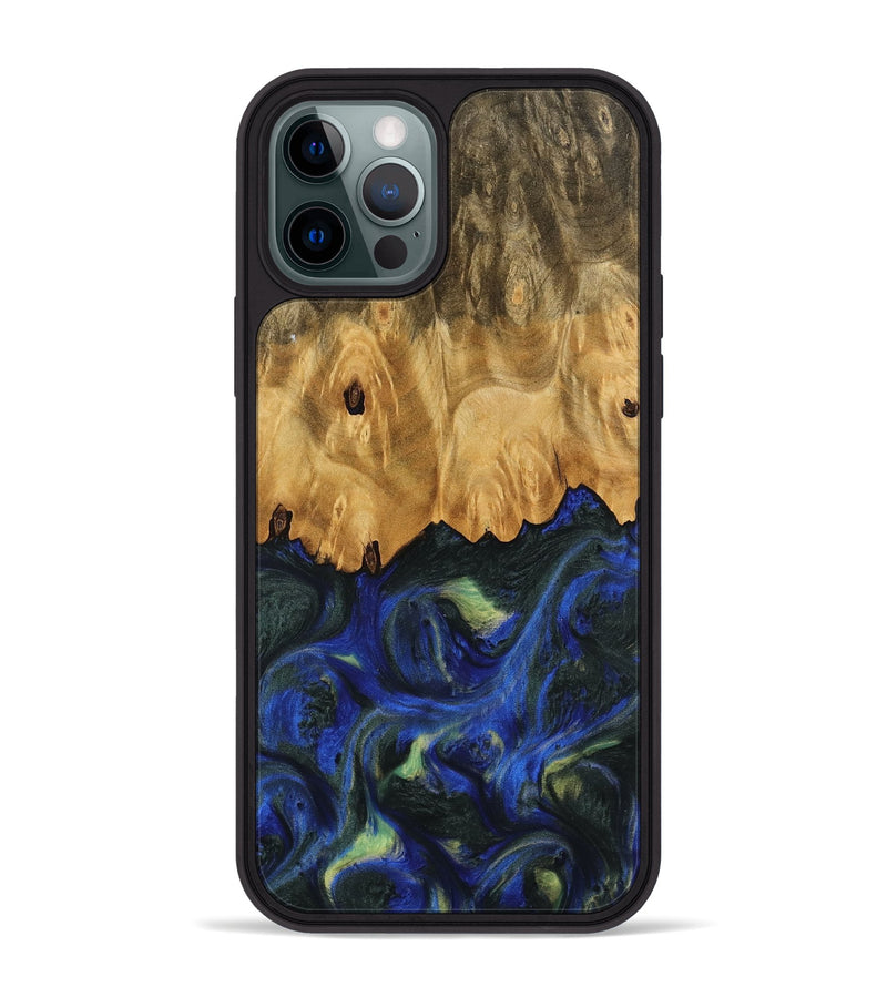 iPhone 12 Pro Max Wood Phone Case - Hjalmer (Blue, 745123)