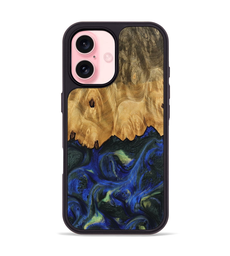 iPhone 16 Wood Phone Case - Hjalmer (Blue, 745123)