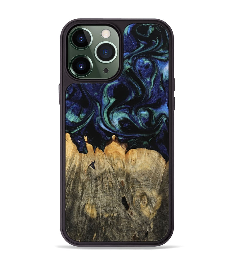 iPhone 13 Pro Max Wood Phone Case - Nani (Blue, 745124)