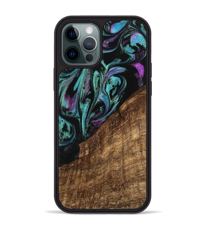 iPhone 12 Pro Max Wood Phone Case - Iolande (Purple, 745128)