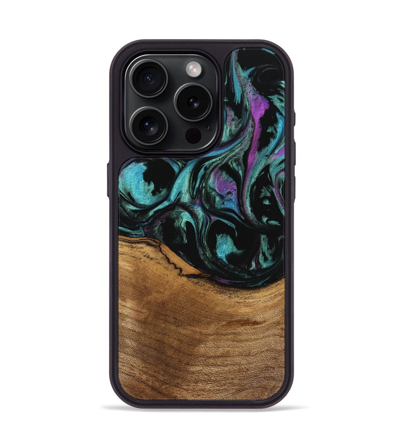 iPhone 15 Pro Wood Phone Case - Sami (Purple, 745129)