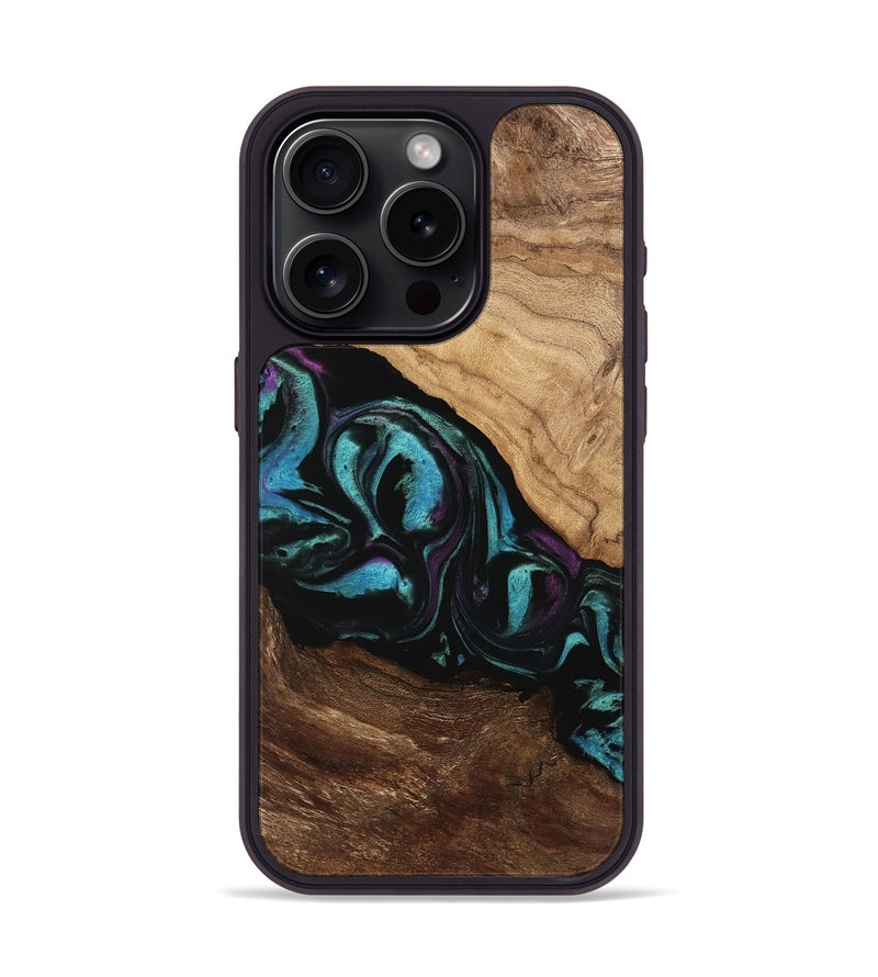 iPhone 15 Pro Wood Phone Case - Raine (Purple, 745130)