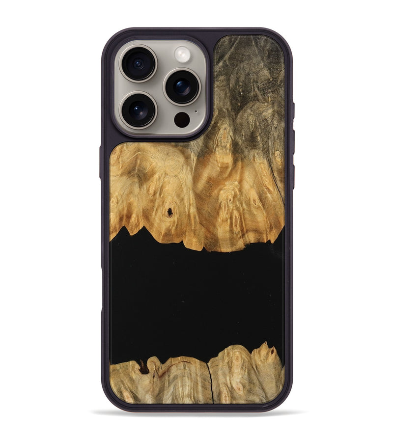 iPhone 16 Pro Max Wood Phone Case - Meta (Wood Burl, 745137)