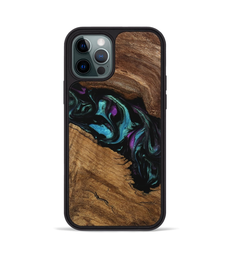 iPhone 12 Pro Wood Phone Case - Janean (Purple, 745138)