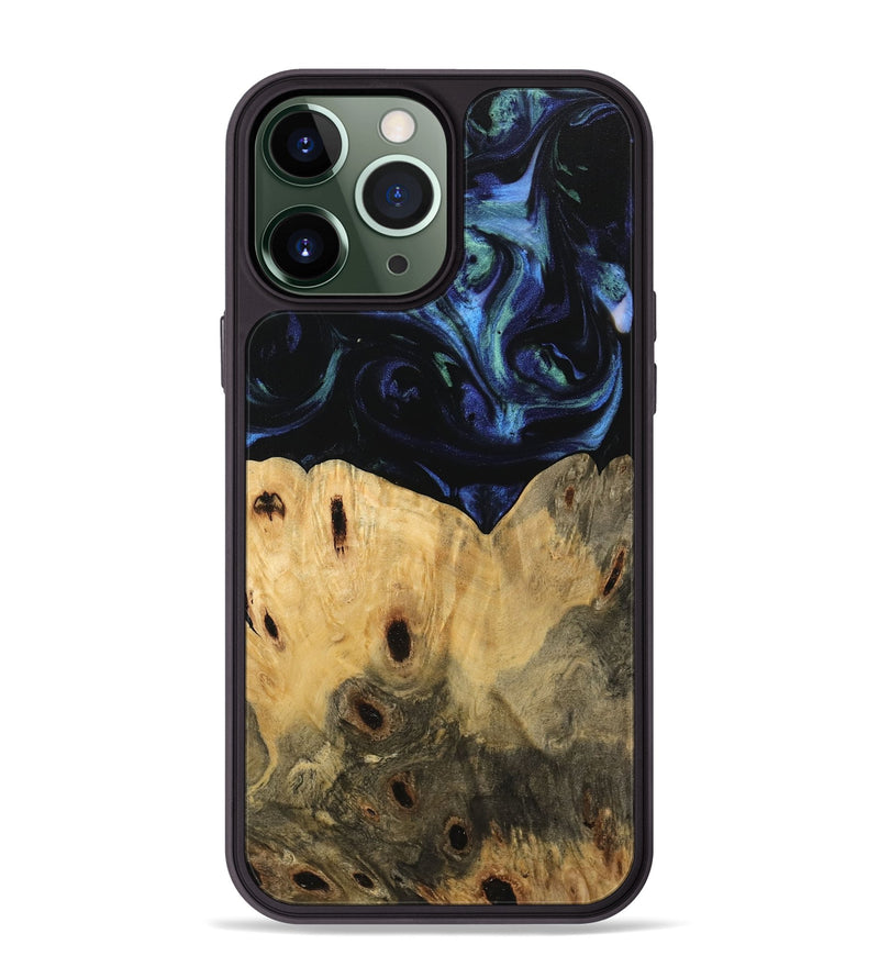 iPhone 13 Pro Max Wood Phone Case - Deny (Blue, 745147)