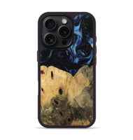 iPhone 16 Pro Wood Phone Case - Deny (Blue, 745147)