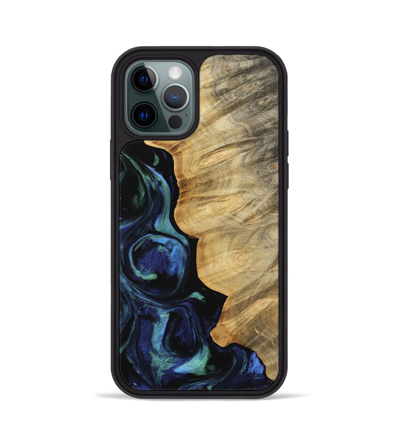 iPhone 12 Pro Wood Phone Case - Chantal (Blue, 745154)