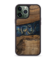 iPhone 13 Pro Max Wood Phone Case - Elvira (Teal & Gold, 745157)