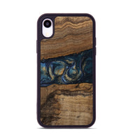 iPhone Xr Wood Phone Case - Elvira (Teal & Gold, 745157)