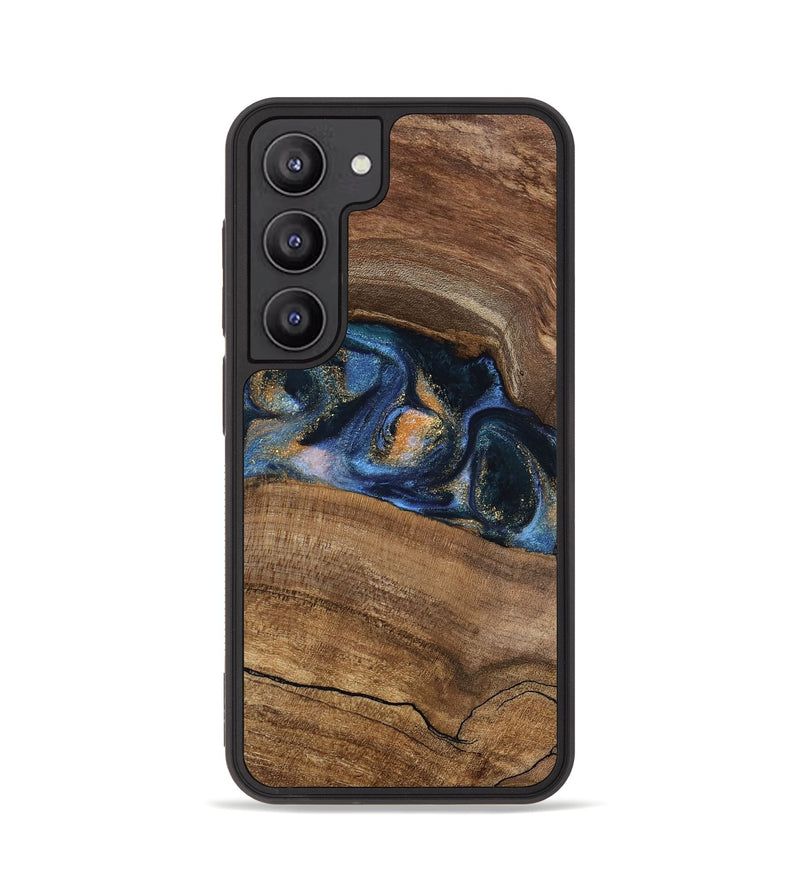 Galaxy S23 Wood Phone Case - Gavra (Teal & Gold, 745158)