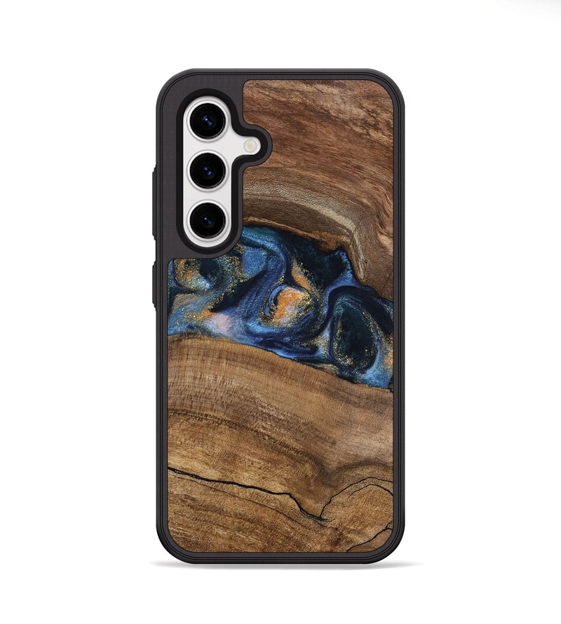 Galaxy S25 Plus Wood Phone Case - Gavra (Teal & Gold, 745158)