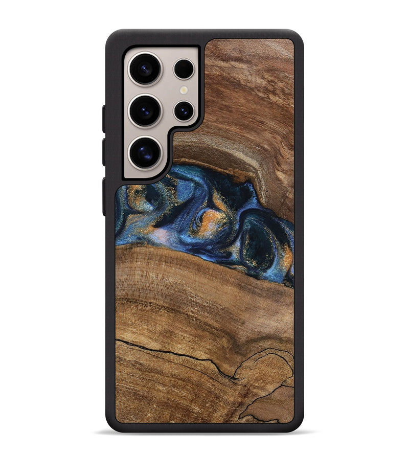 Galaxy S25 Ultra Wood Phone Case - Gavra (Teal & Gold, 745158)