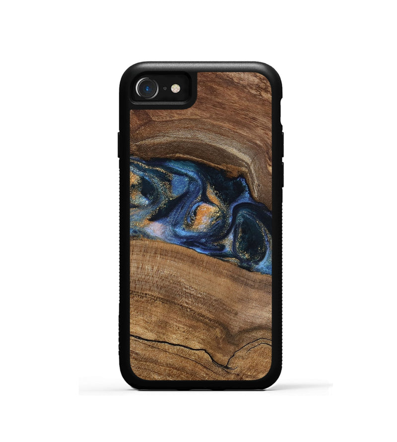 iPhone SE Wood Phone Case - Gavra (Teal & Gold, 745158)