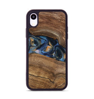 iPhone Xr Wood Phone Case - Gavra (Teal & Gold, 745158)