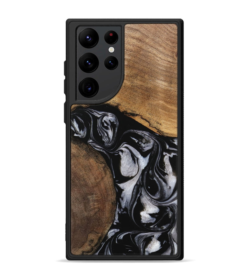 Galaxy S22 Ultra Wood Phone Case - Jolette (Black & White, 745162)