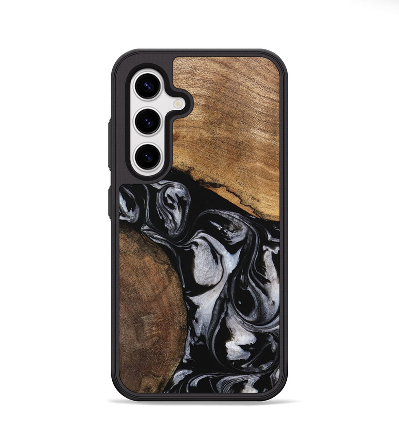 Galaxy S25 Wood Phone Case - Jolette (Black & White, 745162)