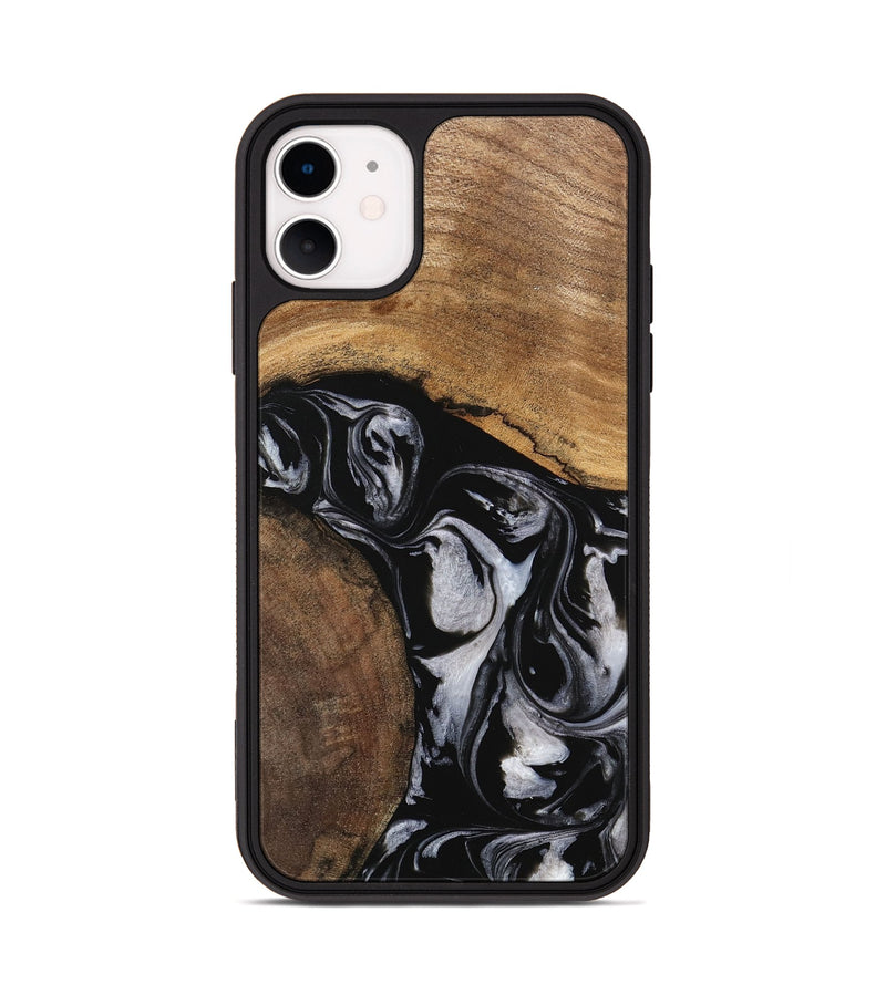 iPhone 11 Wood Phone Case - Jolette (Black & White, 745162)