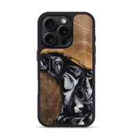 iPhone 16 Pro Wood Phone Case - Jolette (Black & White, 745162)