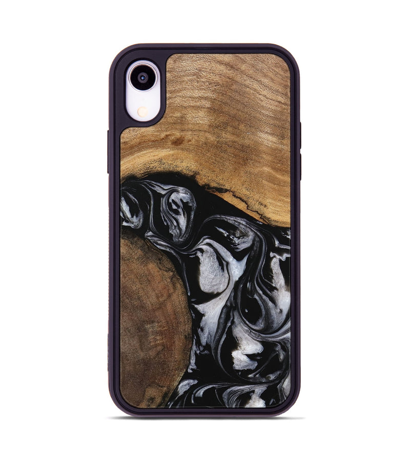 iPhone Xr Wood Phone Case - Jolette (Black & White, 745162)