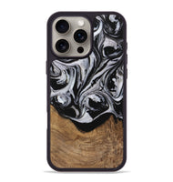 iPhone 16 Pro Max Wood Phone Case - Atticus (Black & White, 745164)