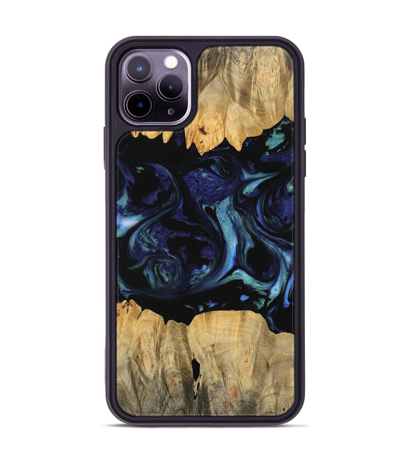 iPhone 11 Pro Max Wood Phone Case - Prudie (Blue, 745166)