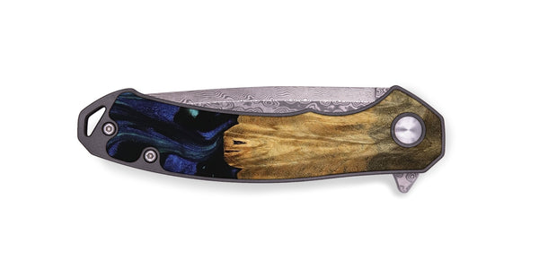 EDC Wood Pocket Knife - Carry (Blue, 745169)