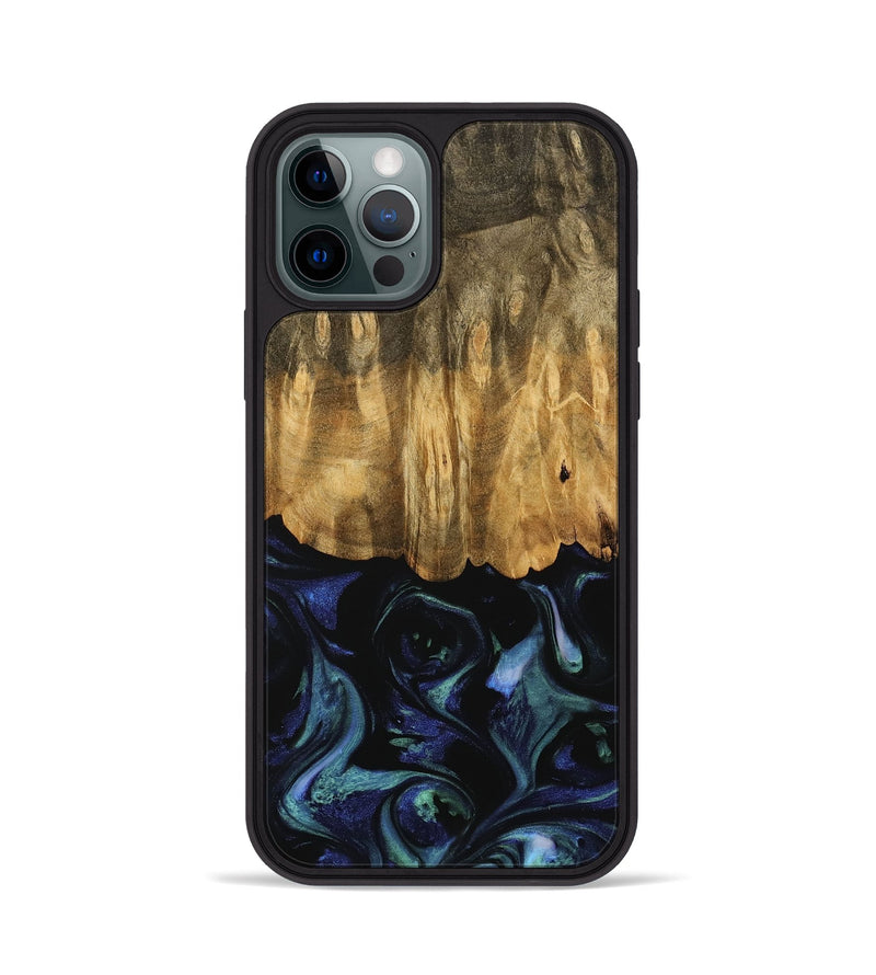 iPhone 12 Pro Wood Phone Case - Othilia (Blue, 745170)