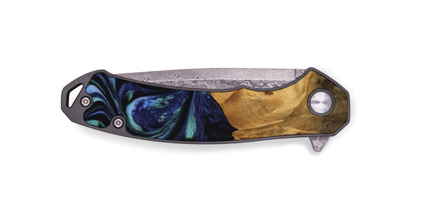 EDC Wood Pocket Knife - Treyvon (Blue, 745176)