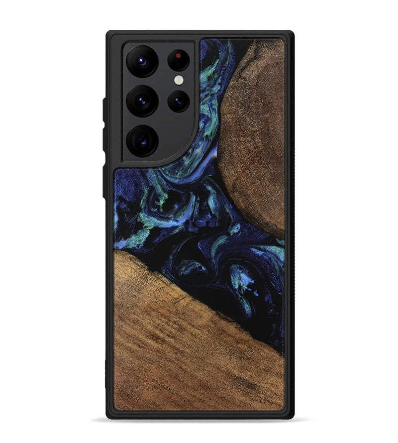 Galaxy S22 Ultra Wood Phone Case - Cezary (Blue, 745179)