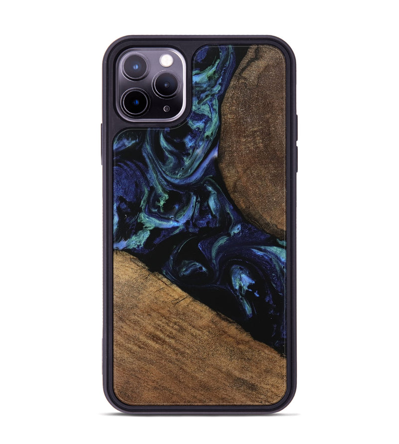 iPhone 11 Pro Max Wood Phone Case - Cezary (Blue, 745179)