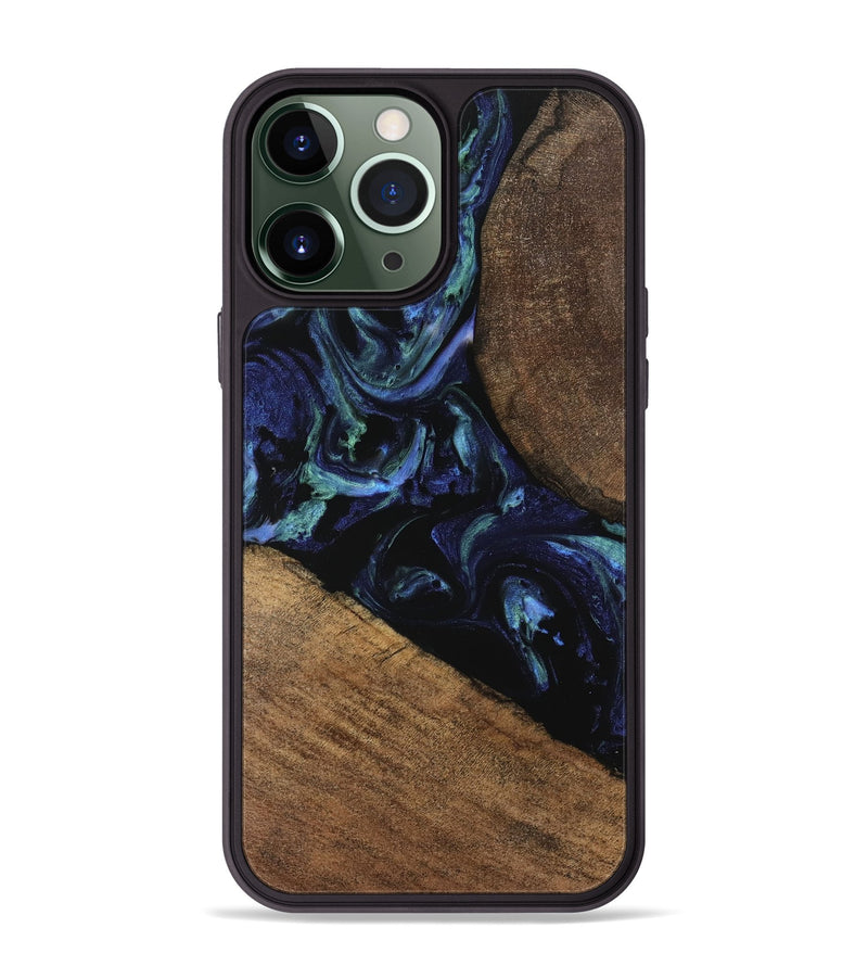 iPhone 13 Pro Max Wood Phone Case - Cezary (Blue, 745179)