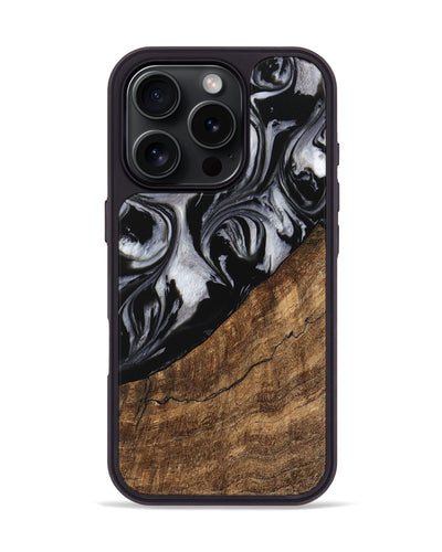 iPhone 16 Pro Wood Phone Case - Iraj (Black & White, 745182)