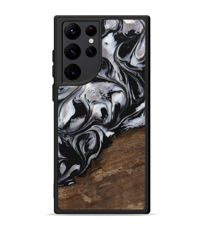 Galaxy S22 Ultra Wood Phone Case - Cyndi (Black & White, 745183)