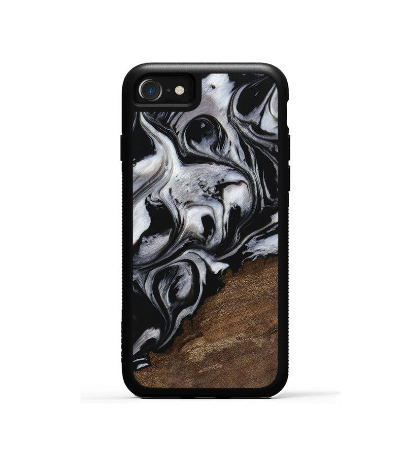 iPhone SE Wood Phone Case - Cyndi (Black & White, 745183)