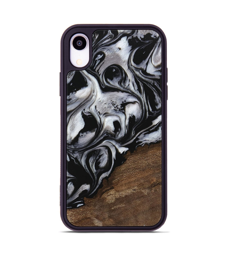 iPhone Xr Wood Phone Case - Cyndi (Black & White, 745183)