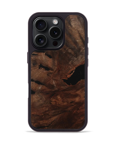 iPhone 16 Pro Wood Phone Case - Faythe (Wood Burl, 745184)