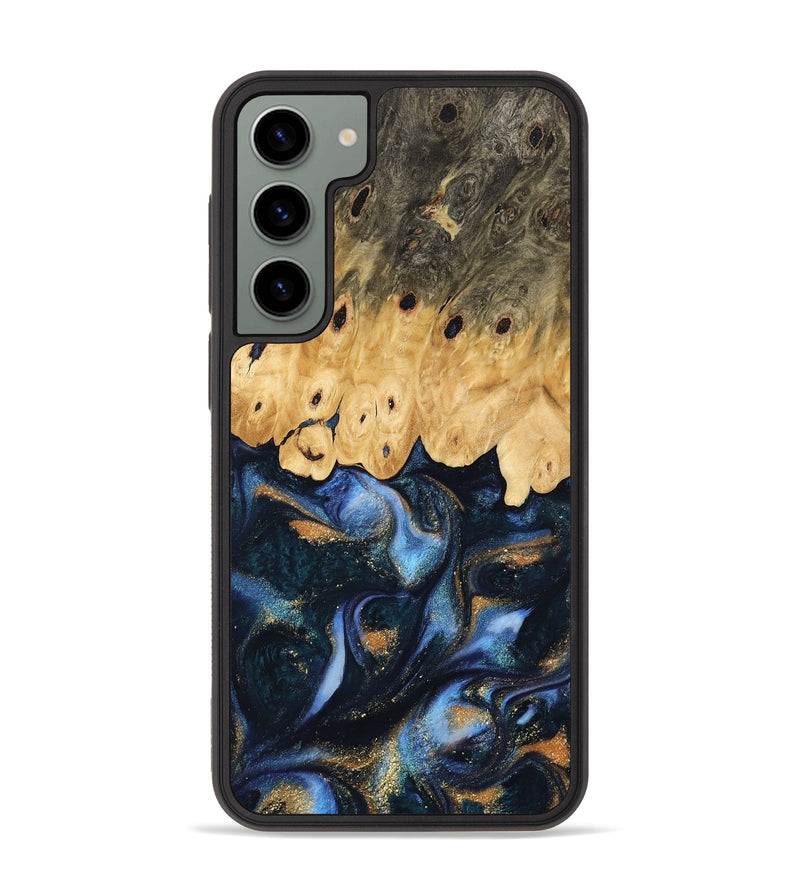 Galaxy S23 Plus Wood Phone Case - Karla (Teal & Gold, 745186)