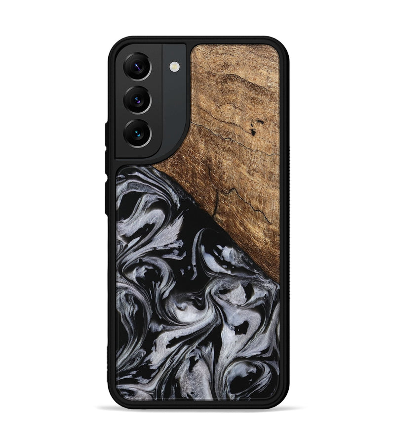 Galaxy S22 Plus Wood Phone Case - Aubree (Black & White, 745187)