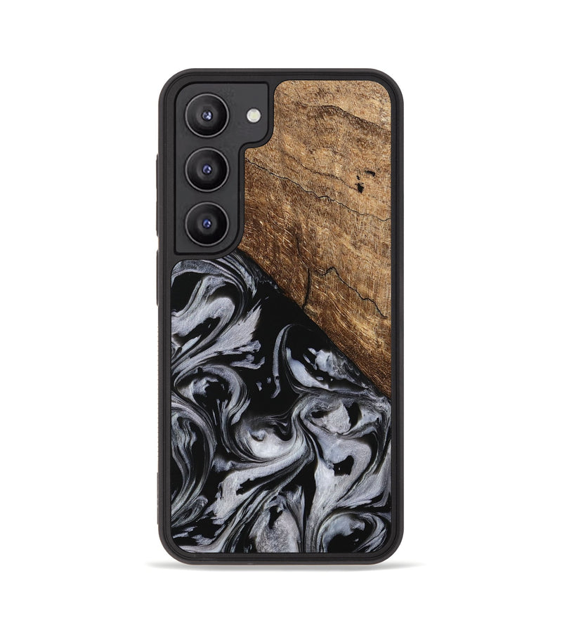 Galaxy S23 Wood Phone Case - Aubree (Black & White, 745187)