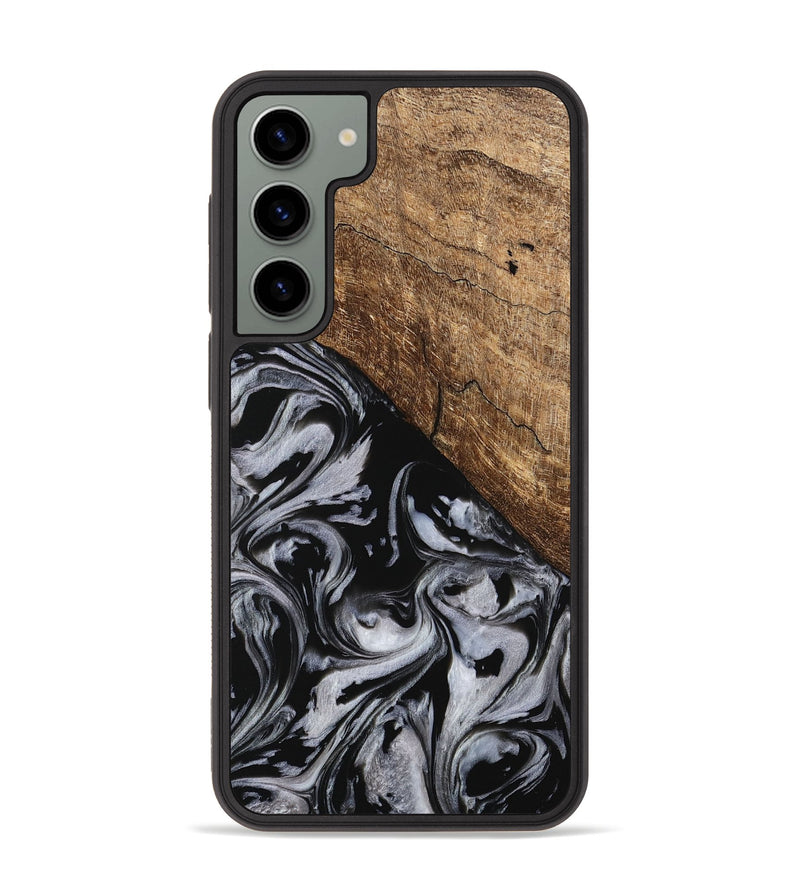 Galaxy S23 Plus Wood Phone Case - Aubree (Black & White, 745187)