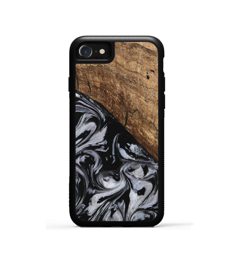 iPhone SE Wood Phone Case - Aubree (Black & White, 745187)