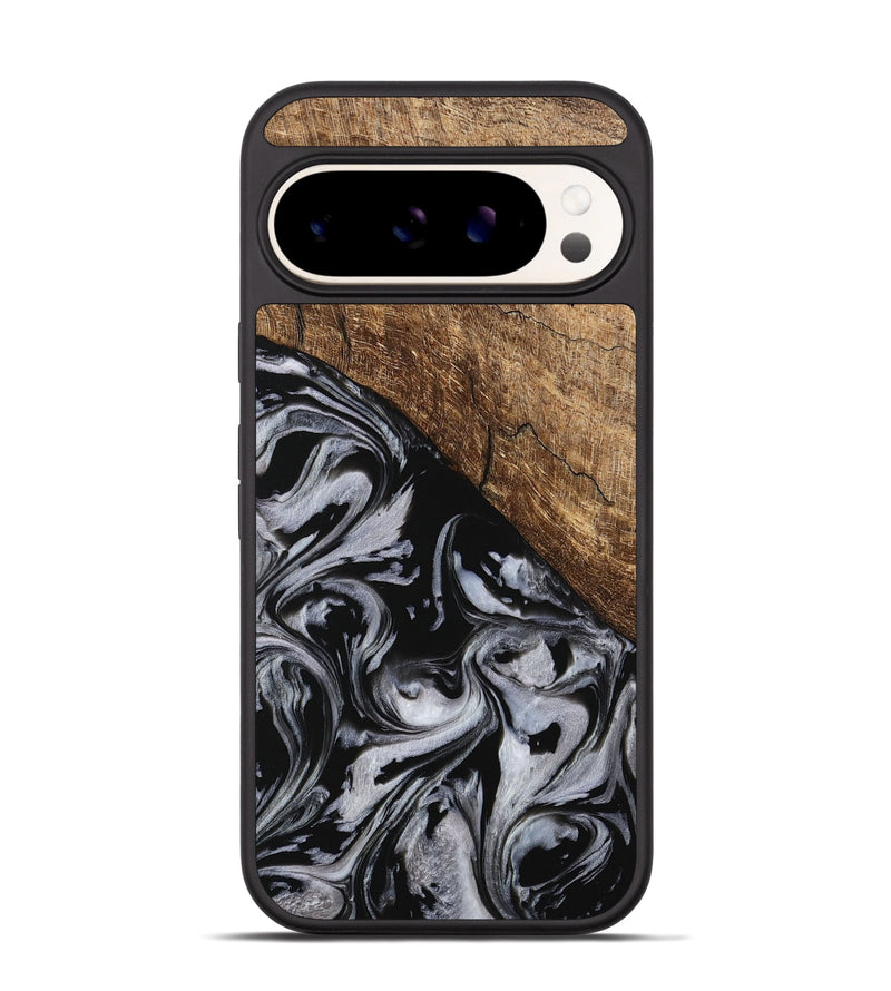 Pixel 9 Wood Phone Case - Aubree (Black & White, 745187)