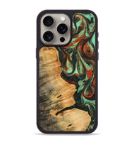 iPhone 15 Pro Max Wood Phone Case - Tisha (Green, 745203)