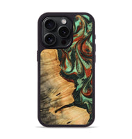 iPhone 15 Pro Wood Phone Case - Tisha (Green, 745203)