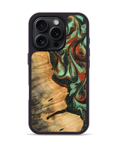 iPhone 16 Pro Wood Phone Case - Tisha (Green, 745203)