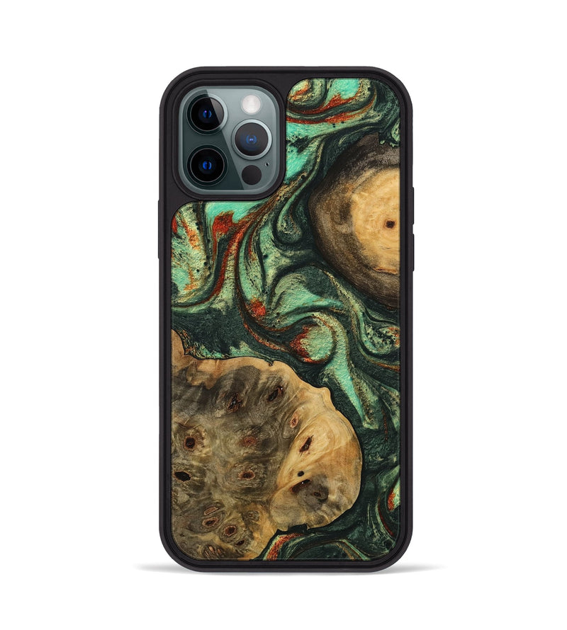 iPhone 12 Pro Wood Phone Case - Aubrie (Green, 745204)