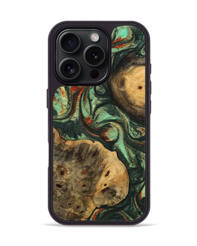 iPhone 16 Pro Wood Phone Case - Aubrie (Green, 745204)