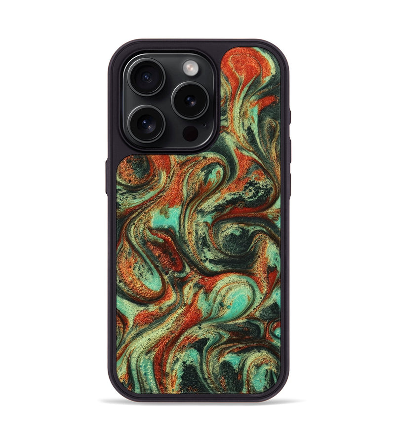 iPhone 15 Pro ResinArt Phone Case - Jelene (Green, 745207)